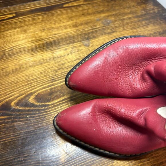 Cimarron Red And White Cowboy Boots Size 2.5 - Picture 4 of 11